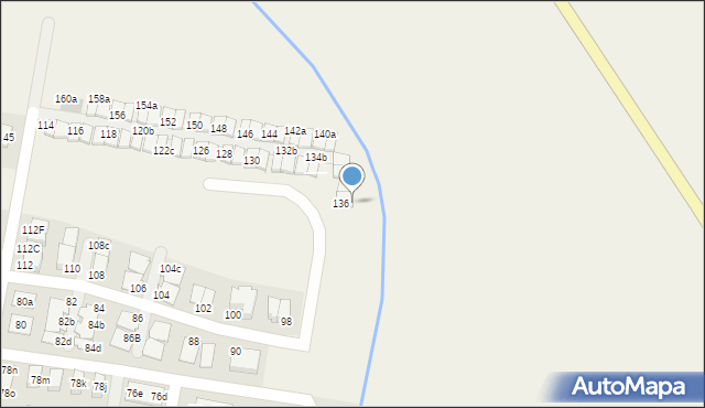 Kiełczów, Polna, 136a, mapa Kiełczów