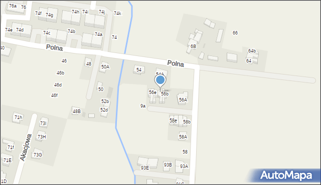 Kiełczów, Polna, 56c, mapa Kiełczów