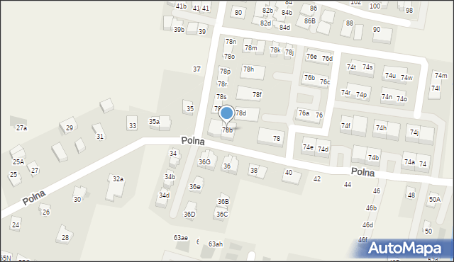Kiełczów, Polna, 78b, mapa Kiełczów