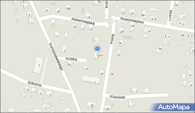 Kisielice, Polna, 3, mapa Kisielice