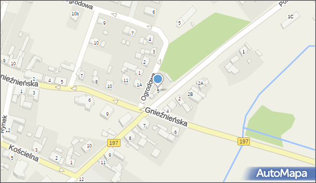 Kiszkowo, Pobiedziska, 5, mapa Kiszkowo