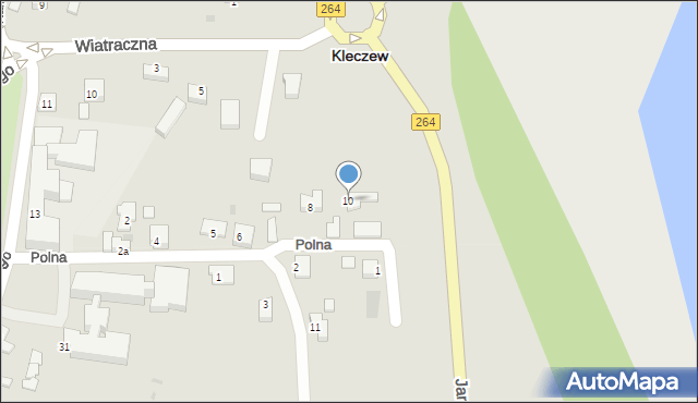 Kleczew, Polna, 10, mapa Kleczew