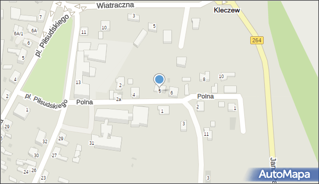 Kleczew, Polna, 5, mapa Kleczew