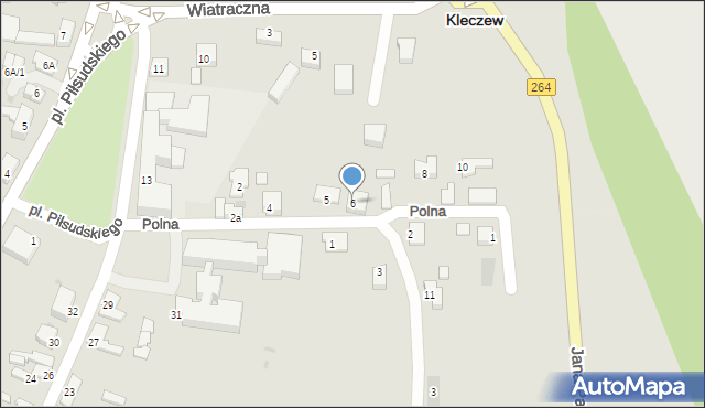 Kleczew, Polna, 6, mapa Kleczew