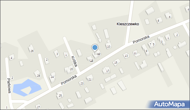 Kleszczewko, Pomorska, 14, mapa Kleszczewko