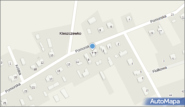 Kleszczewko, Pomorska, 7, mapa Kleszczewko