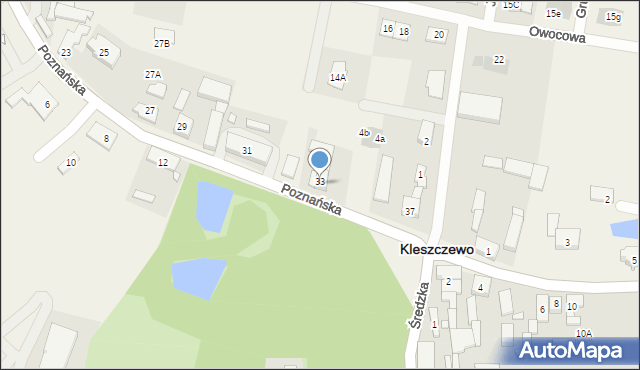 Kleszczewo, Poznańska, 33, mapa Kleszczewo