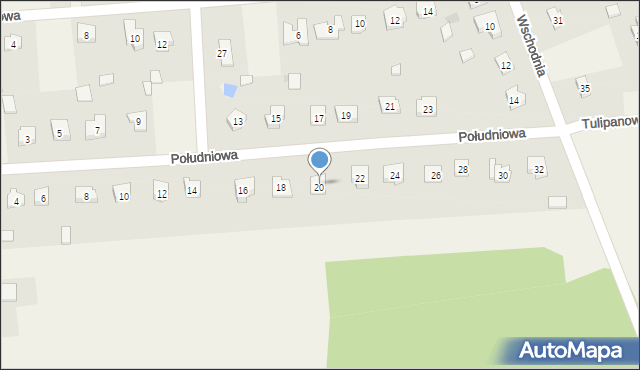 Kleszczów, Południowa, 20, mapa Kleszczów