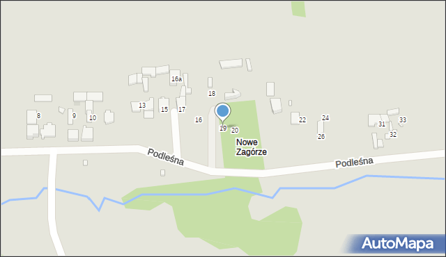 Kłobuck, Podleśna, 19, mapa Kłobuck