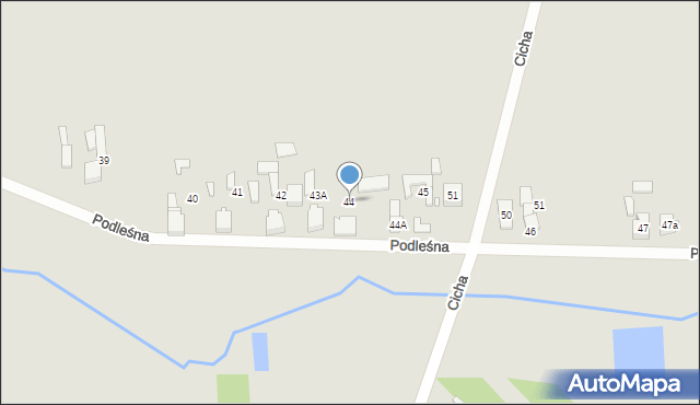 Kłobuck, Podleśna, 44, mapa Kłobuck