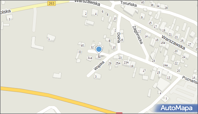 Kłodawa, Poznańska, 34, mapa Kłodawa