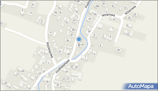 Kluszkowce, Podhalańska, 35, mapa Kluszkowce