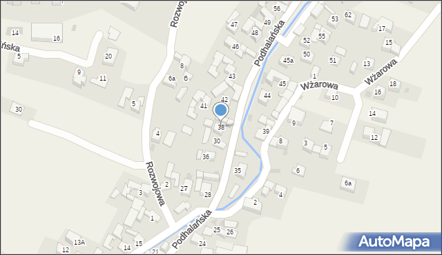 Kluszkowce, Podhalańska, 38, mapa Kluszkowce