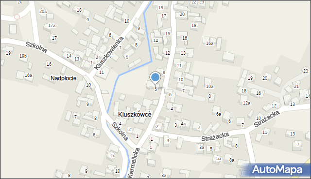 Kluszkowce, Podhalańska, 5, mapa Kluszkowce