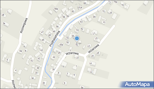 Kluszkowce, Podhalańska, 51, mapa Kluszkowce