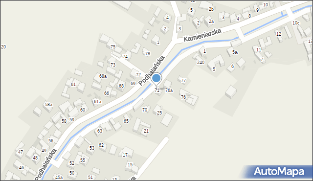 Kluszkowce, Podhalańska, 71, mapa Kluszkowce