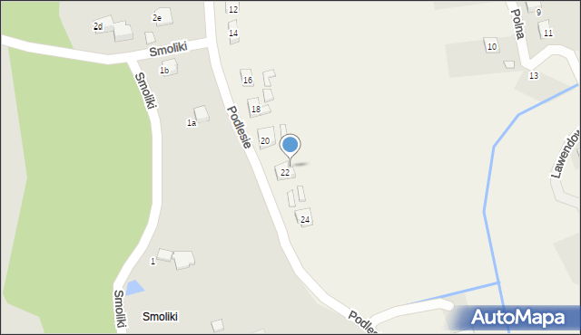 Kobiernice, Podlesie, 22, mapa Kobiernice