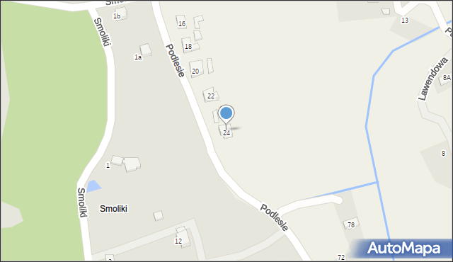 Kobiernice, Podlesie, 24, mapa Kobiernice