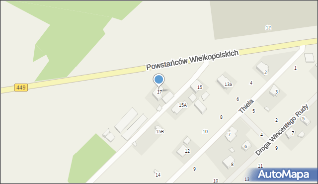 Kobyla Góra, Powstańców Wielkopolskich, 17, mapa Kobyla Góra