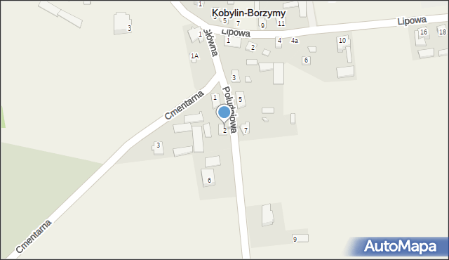 Kobylin-Borzymy, Południowa, 2, mapa Kobylin-Borzymy