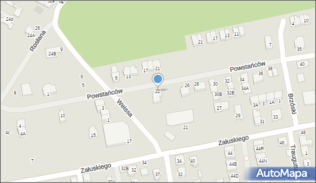 Kobyłka, Powstańców, 22, mapa Kobyłka