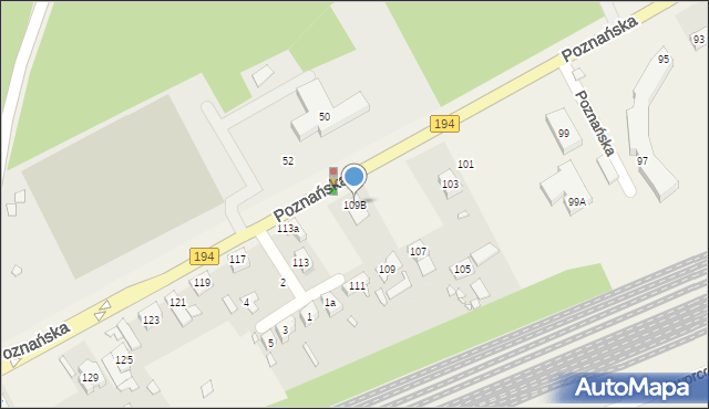 Kobylnica, Poznańska, 109B, mapa Kobylnica