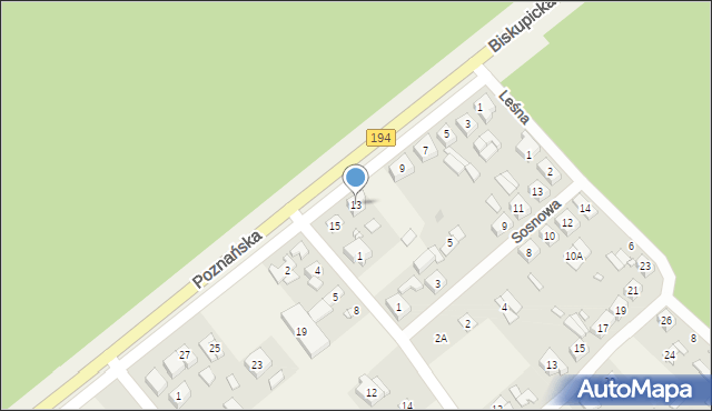 Kobylnica, Poznańska, 13, mapa Kobylnica