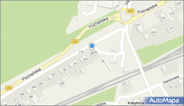 Kobylnica, Poznańska, 141, mapa Kobylnica