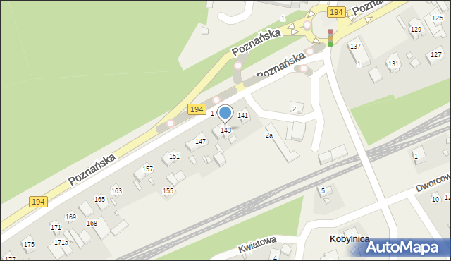 Kobylnica, Poznańska, 143, mapa Kobylnica