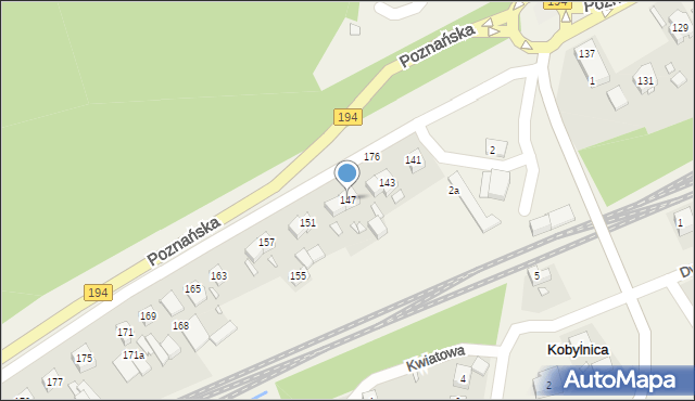 Kobylnica, Poznańska, 147, mapa Kobylnica