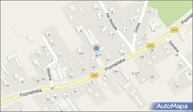 Kobylnica, Poznańska, 16, mapa Kobylnica