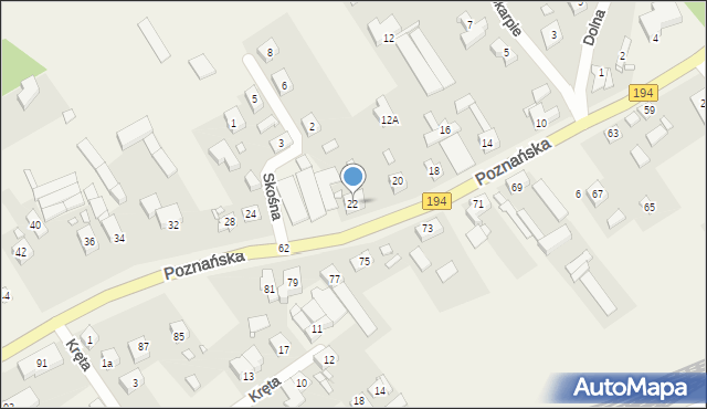 Kobylnica, Poznańska, 22, mapa Kobylnica