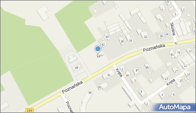 Kobylnica, Poznańska, 44, mapa Kobylnica