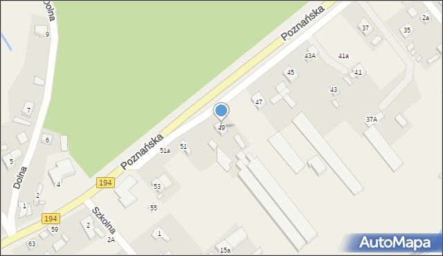 Kobylnica, Poznańska, 49, mapa Kobylnica