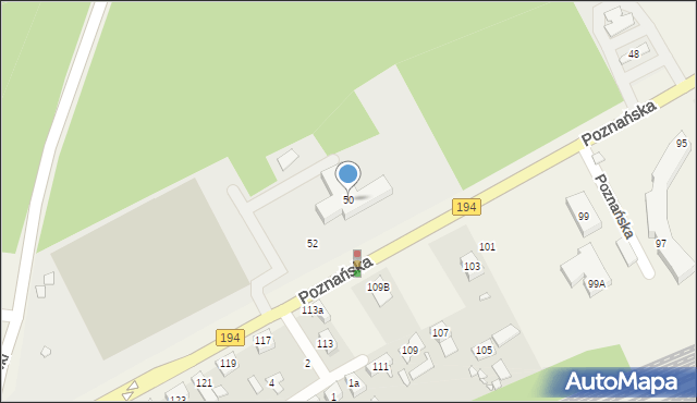 Kobylnica, Poznańska, 50, mapa Kobylnica