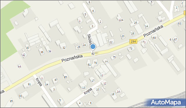 Kobylnica, Poznańska, 62, mapa Kobylnica