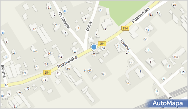 Kobylnica, Poznańska, 63, mapa Kobylnica