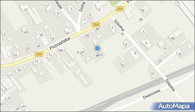 Kobylnica, Poznańska, 65, mapa Kobylnica