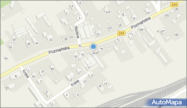 Kobylnica, Poznańska, 77, mapa Kobylnica