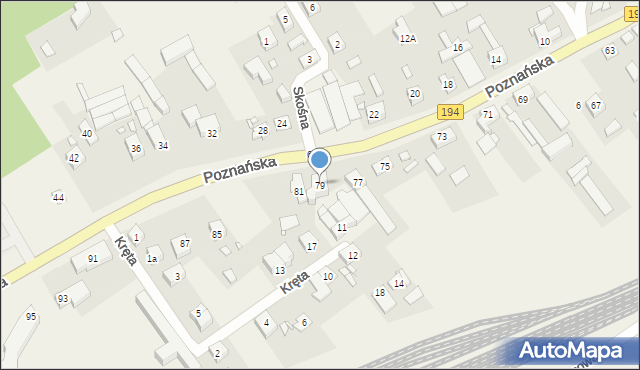 Kobylnica, Poznańska, 79, mapa Kobylnica