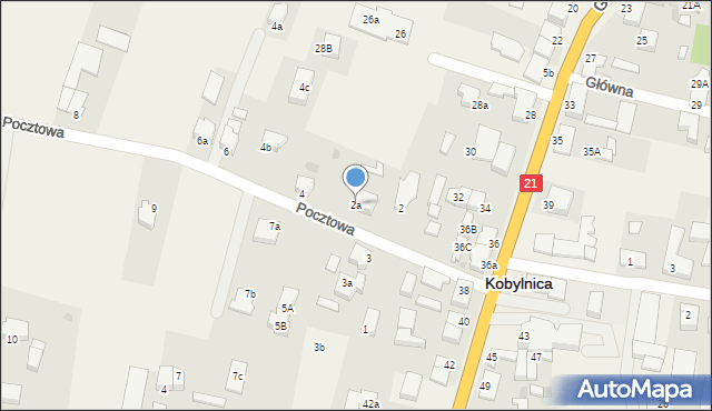 Kobylnica, Pocztowa, 2a, mapa Kobylnica