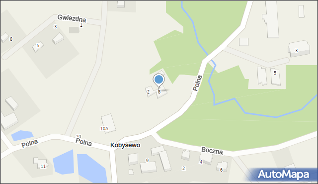 Kobysewo, Polna, 8, mapa Kobysewo