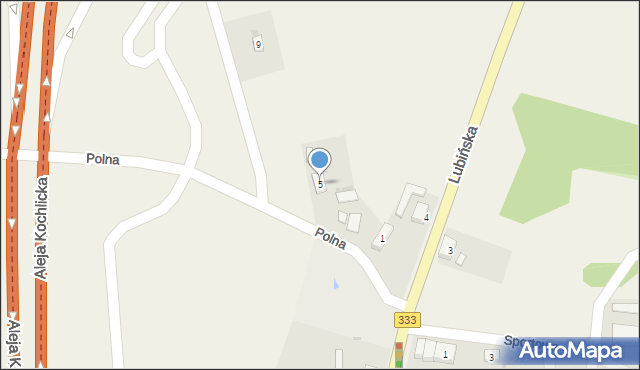 Kochlice, Polna, 5, mapa Kochlice