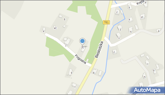 Kocierz Moszczanicki, Pogodna, 2C, mapa Kocierz Moszczanicki