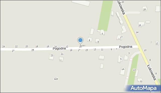 Kock, Pogodna, 10, mapa Kock