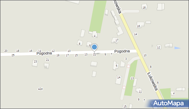 Kock, Pogodna, 11, mapa Kock