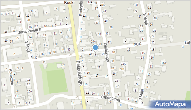 Kock, Polskiego Czerwonego Krzyża, 6, mapa Kock