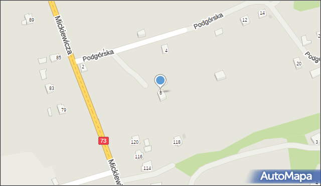 Kołaczyce, Podgórska, 8, mapa Kołaczyce