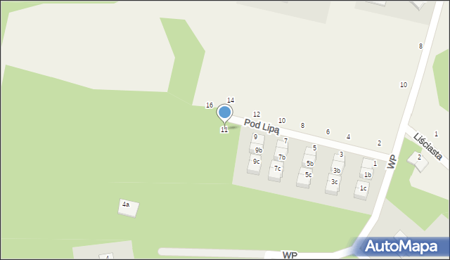 Koleczkowo, Pod Lipą, 11, mapa Koleczkowo