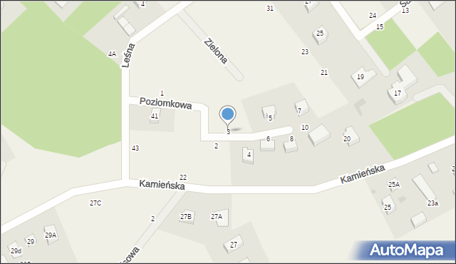 Koleczkowo, Poziomkowa, 3, mapa Koleczkowo